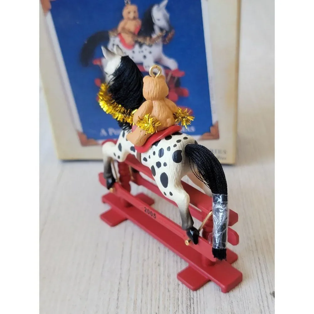 Hallmark 2005 a pony for Christmas ornament Xmas teddy‎ bear